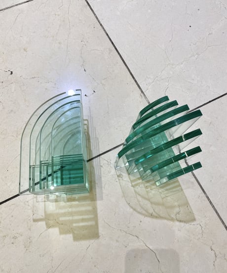 Layered glass Pair (Bookend)