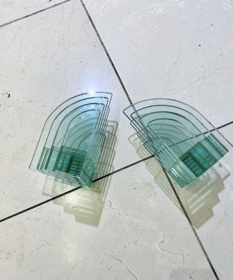 Layered glass Pair (Bookend)