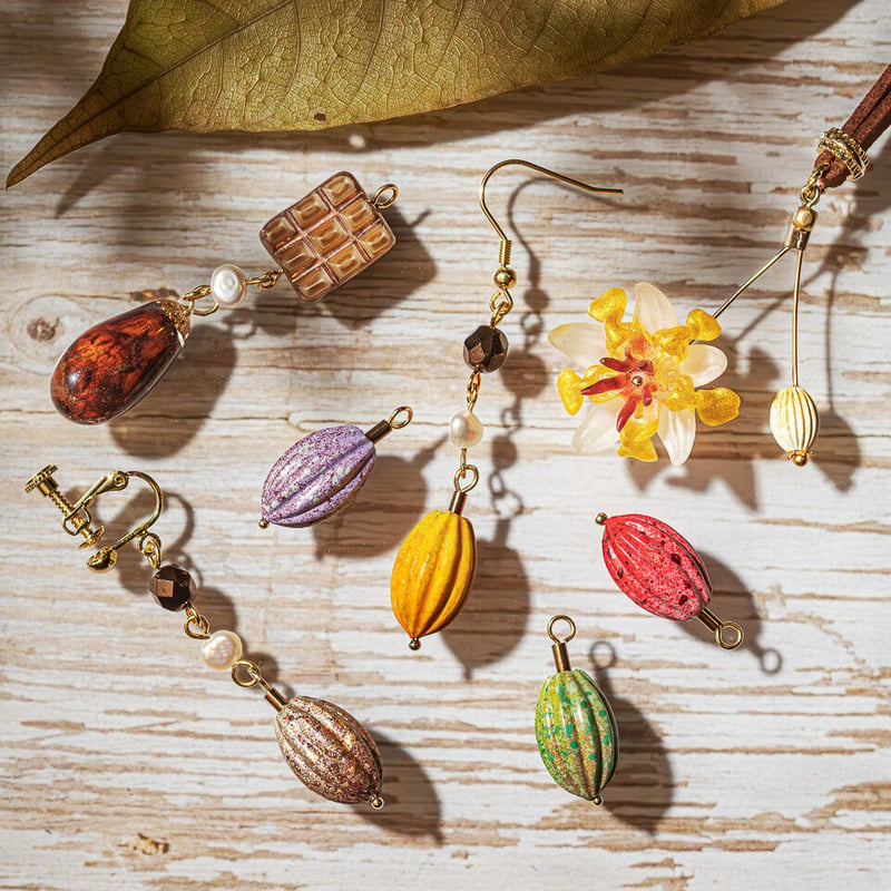 upcycleカカオビーン シングルピアス（片耳） | CACAODITE by