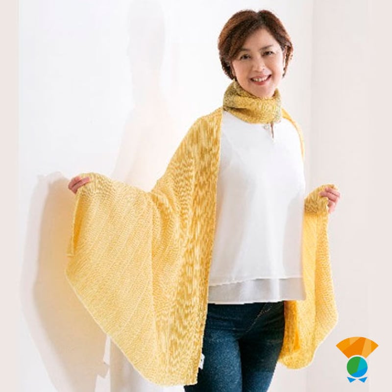 紅花香黄染め「シルクのショール」 | 紅花音羽屋