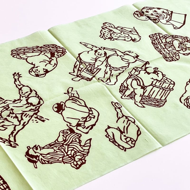 ポケモン 葛飾北斎の富嶽三十六景 モチーフ てぬぐい、扇子、ノート