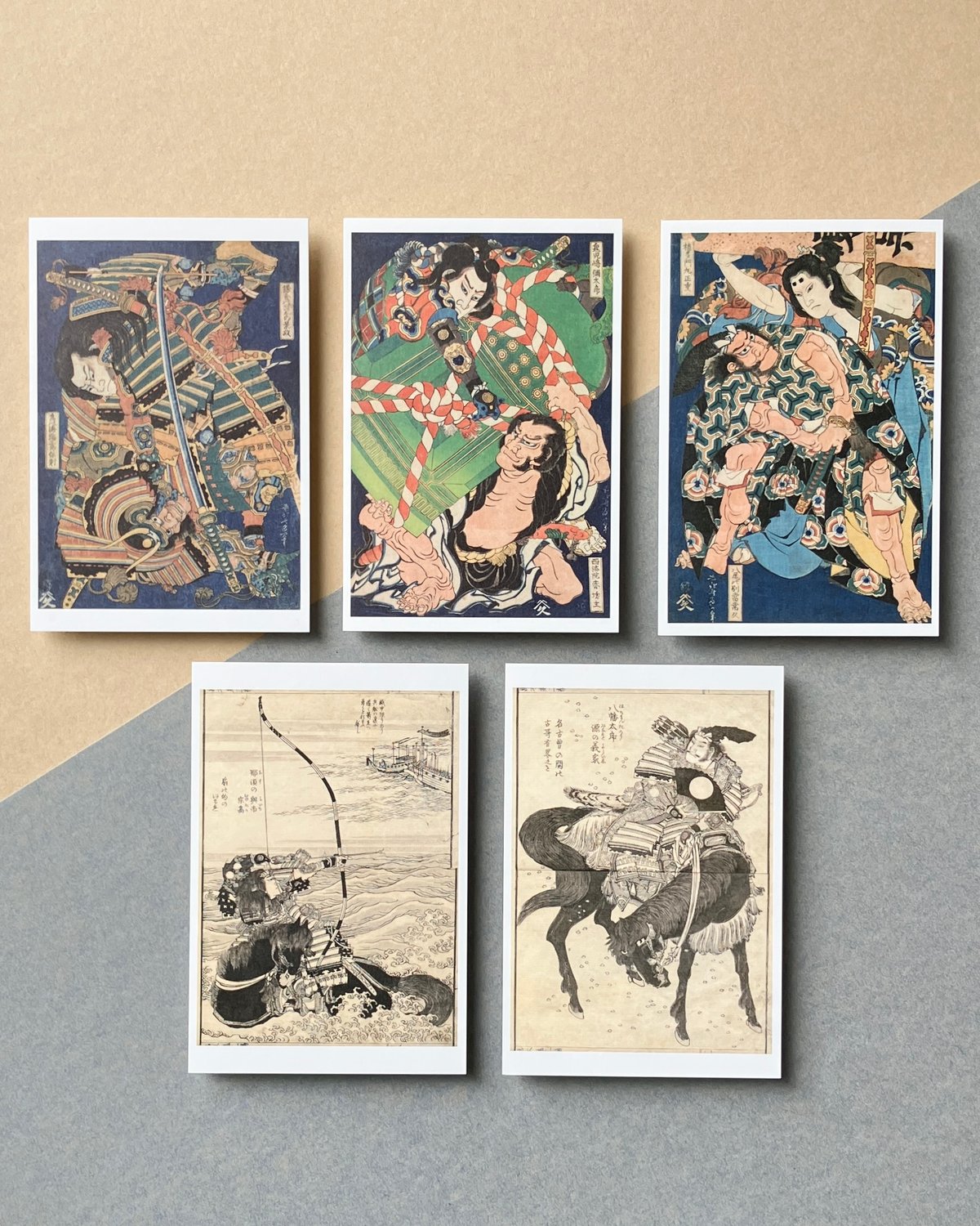葛飾北斎 武者絵はがきセット（5図各1枚入） | THE SUMIDA HOKUSAI MUS
