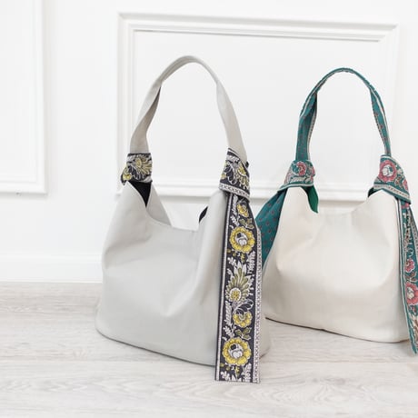 Norah（English）/Ribbon tie/shoulder bag pattern <YouTube video instructions> Free download pattern