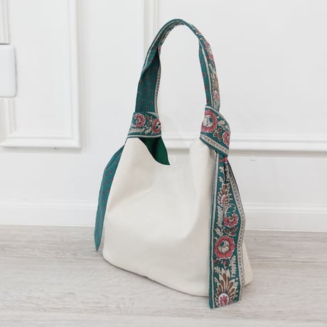 Norah（English）/Ribbon tie/shoulder bag pattern <YouTube video instructions> Free download pattern