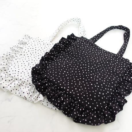Peony（ピオニー）フリルトートバッグ【タテ型・ヨコ型デザイン/各2サイズ展開】の作り方