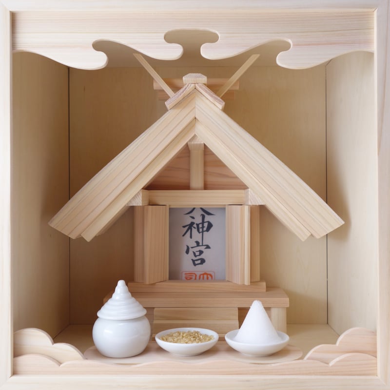 箱宮《神宮》神具3点セット 置き専用 神棚 | 神棚の杜 箱宮《神宮》神具3点セット 置き専用 神棚 | 神棚の杜