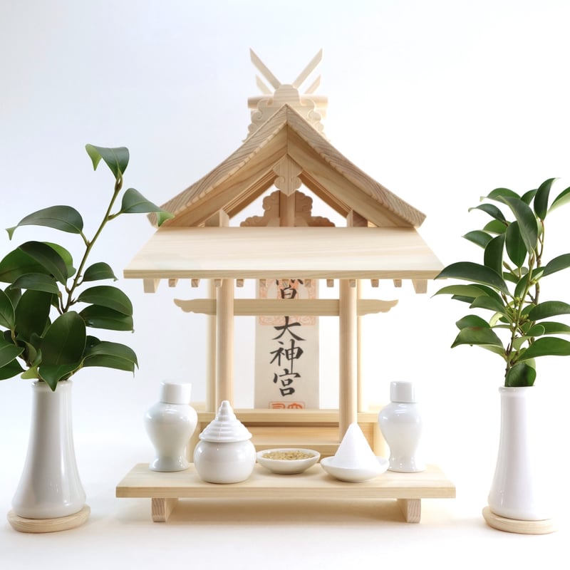 神棚《春日社》神具7点セット 御札立て 春日大社 春日造 | 神棚の杜