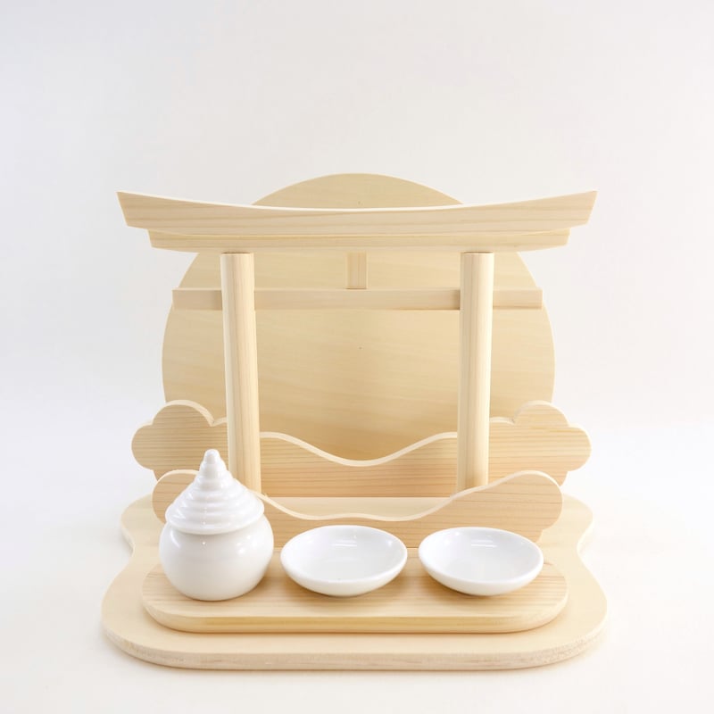 神棚《あまくも》神具3点セット 壁掛け可 | 神棚の杜