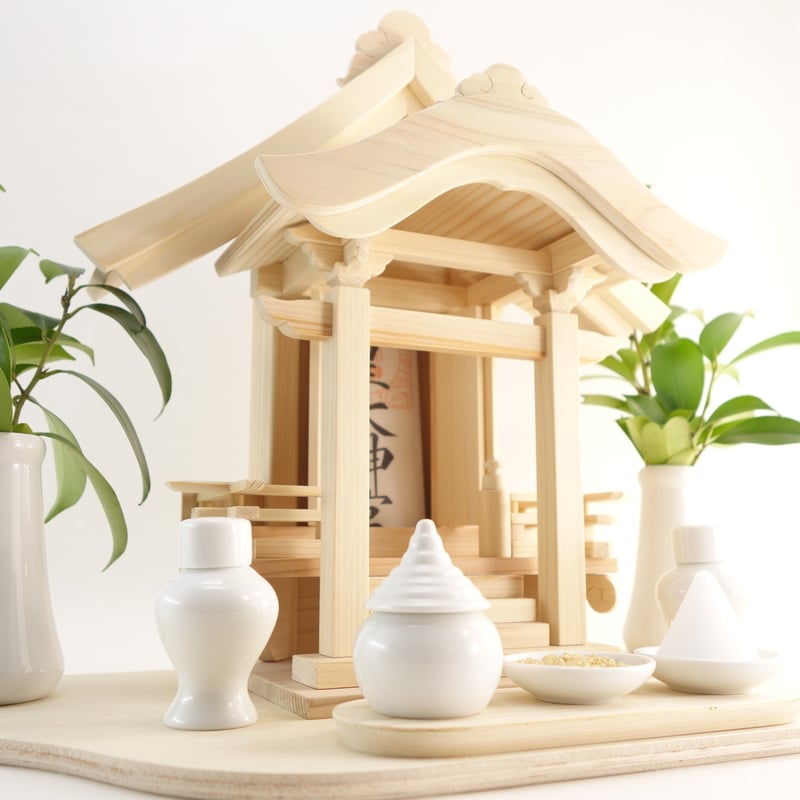 神棚《切妻一社宮》神具7点セット | 神棚の杜 神棚《切妻一社宮》神具7点セット | 神棚の杜