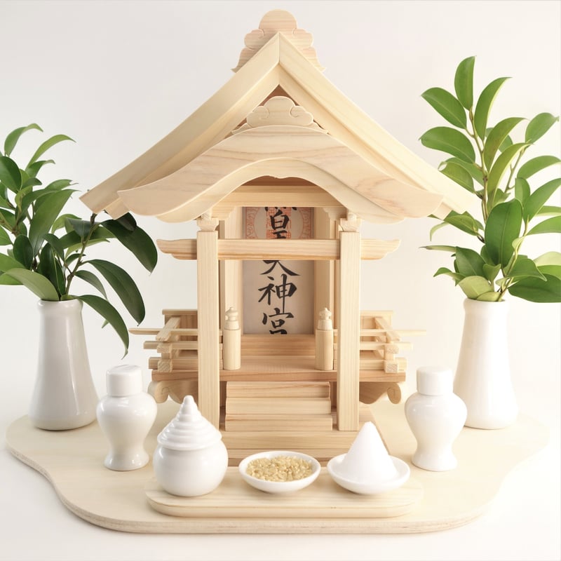 神棚《切妻一社宮》神具7点セット | 神棚の杜 神棚《切妻一社宮》神具7点セット | 神棚の杜