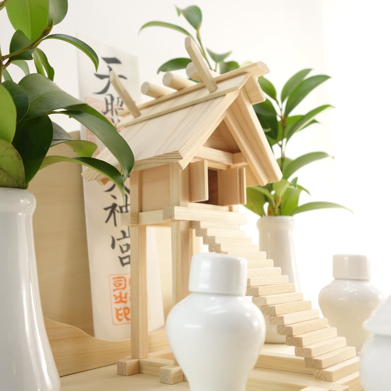まごころ堂 特価未使用長期在庫品 神棚 タモ 入母屋（小） 12 すり抜け
