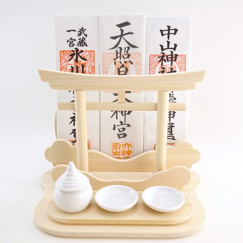 神棚《あまくも》神具3点セット 壁掛け可 | 神棚の杜