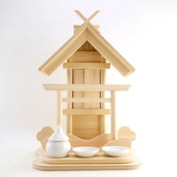 荒木様売約分　神棚《あまのみや》神具３点・神鏡付き　サイズ変更