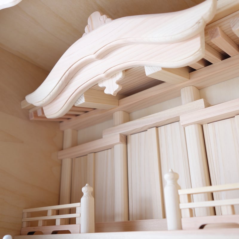箱宮三社《軒唐破風》神具3点セット 置き専用 神棚 | 神棚の杜