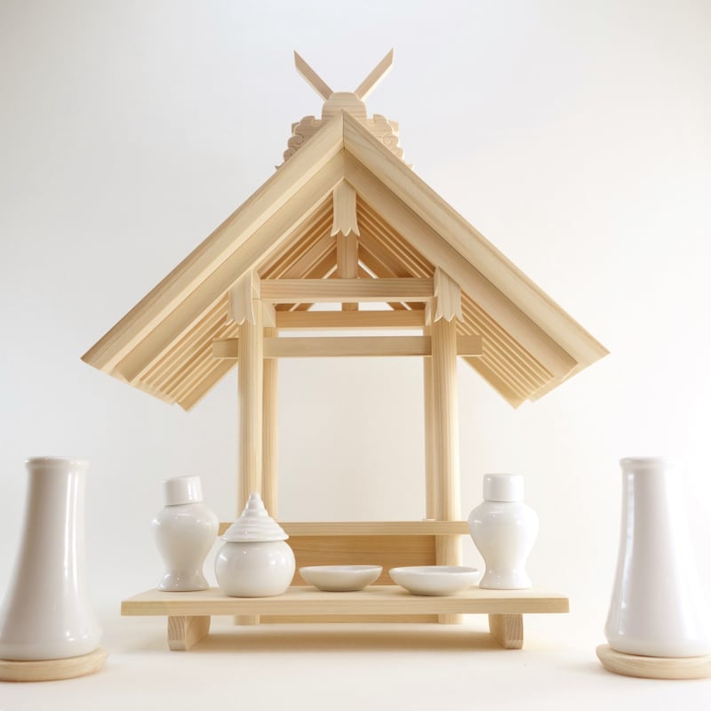 神棚《住吉社》神具セット 御札立て 住吉大社 住吉造 | 神棚の杜