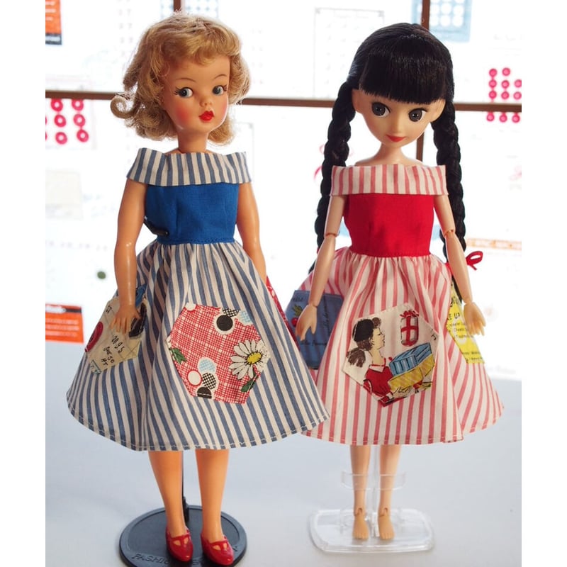 タミーちゃんサイズ◇ハンドメイドお洋服ワンピース ヘキサゴンドレス