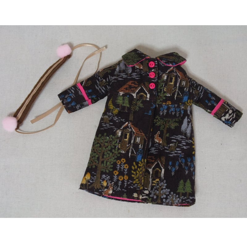 ハンドメイド◇タミーちゃんお洋服セット コート/メルヘンな森 ハンドメイド◇タミーちゃんお洋服セット コート/メルヘンな森