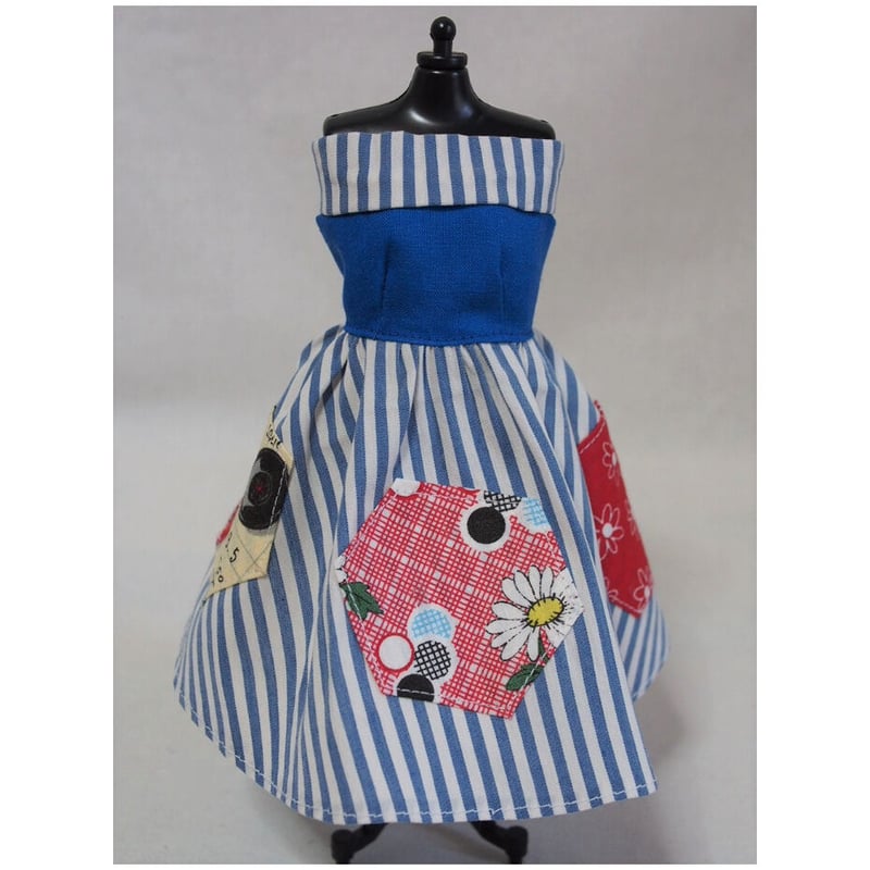 タミーちゃんサイズ◇ハンドメイドお洋服ワンピース ヘキサゴン