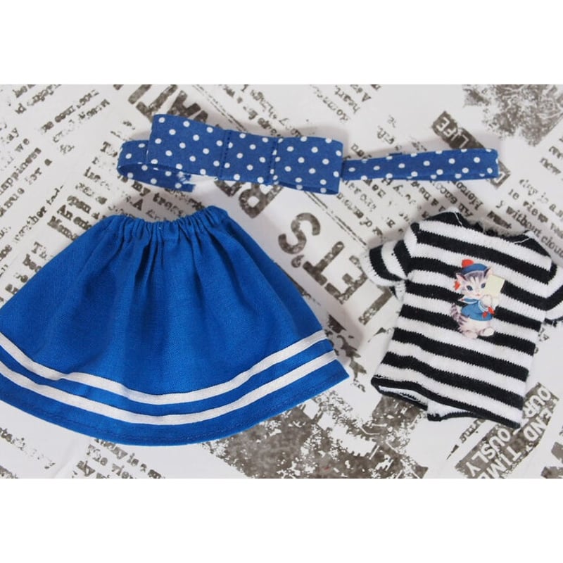 ハンドメイド*ネオブライス/リカちゃんサイズお洋服セットT