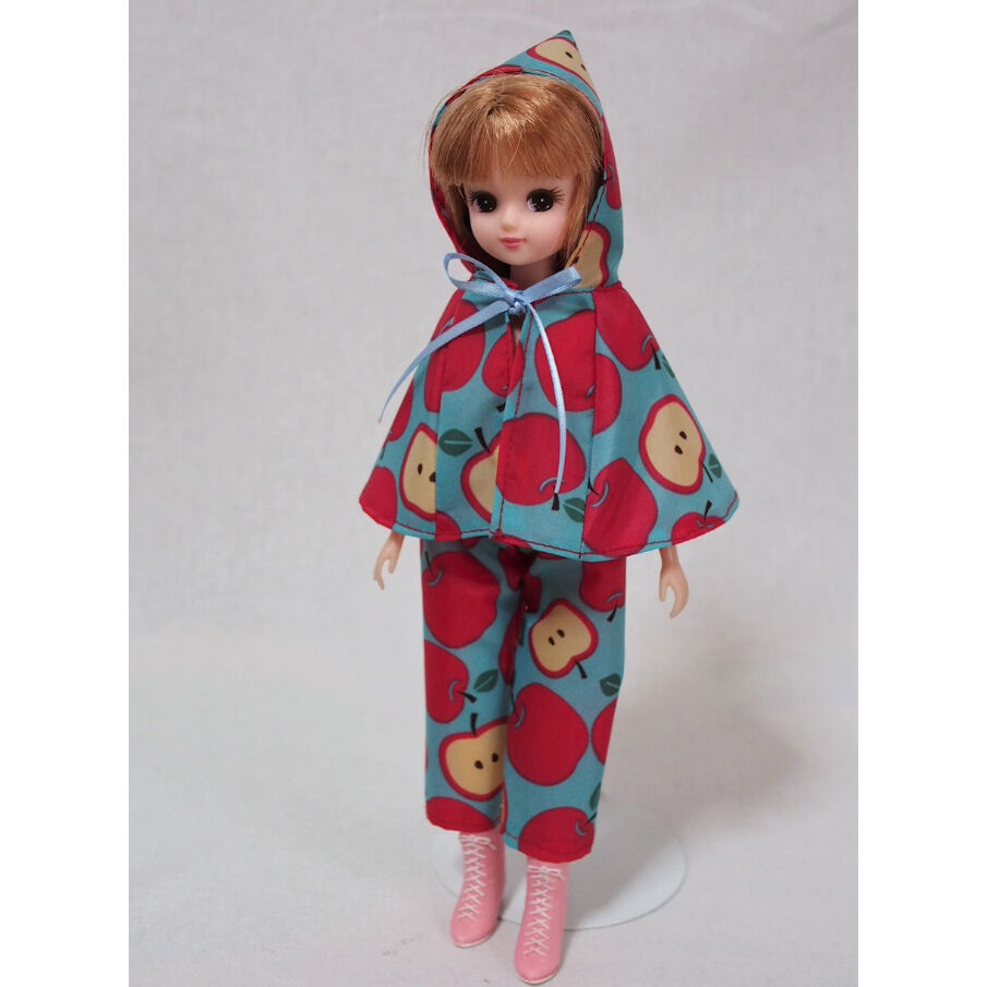 ハンドメイド◇ブライス/リカちゃんサイズお洋服セット 雨の日のお散歩 