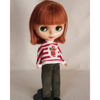 ネオブライス/リカちゃんサイズ◇ハンドメイドお洋服セット いちご狩り