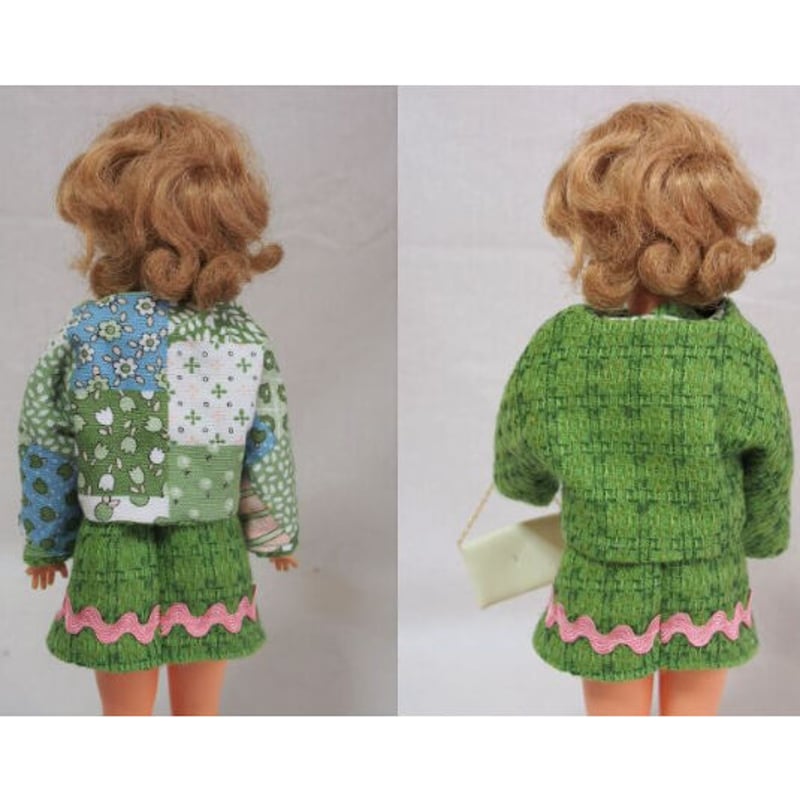ハンドメイド◇タミーちゃんサイズお洋服セット ママの思い出 グリーン