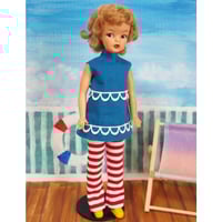 ハンドメイド*タミーちゃんサイズ浴衣+帯セット チェリー柄/さくらんぼ