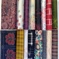 【正絹】はぎれセットC　紬地16枚　約15×16～19ｃｍ　和布　古布　着物地