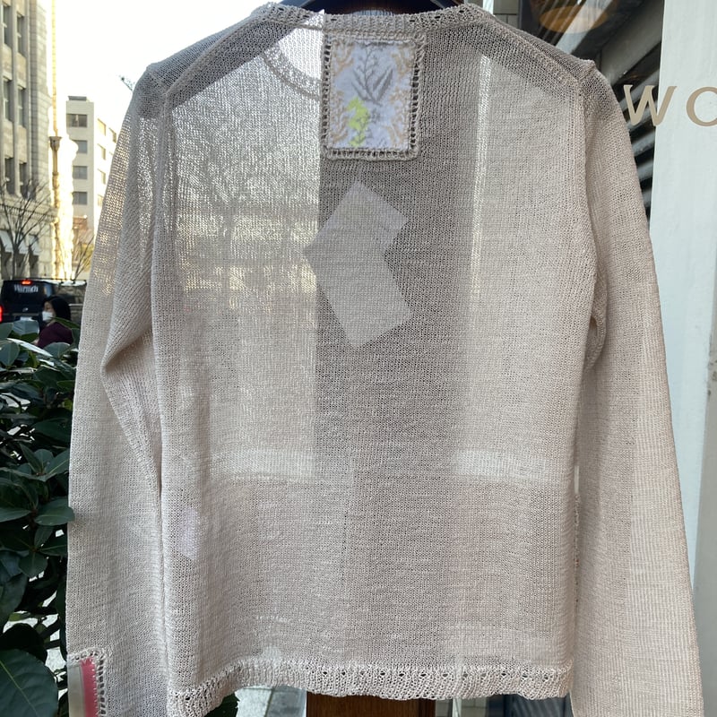 【値下げ！！】【希少】美品＊パッチワークウールカーディガン/ベージュ fit=scale-down,w=1200