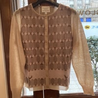 【アンティパスト】ソックスニットクルーネックカーディガン:リーフライクフィッシュ／ピンク／1サイズ