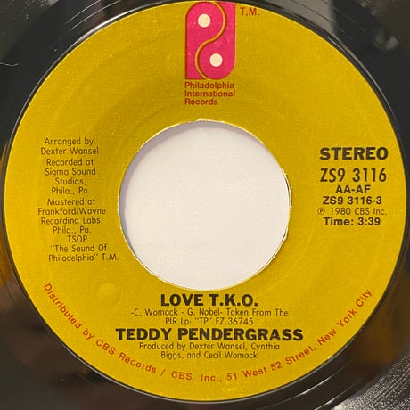TEDDY PENDERGRASS / Love T.K.O. (7inch)