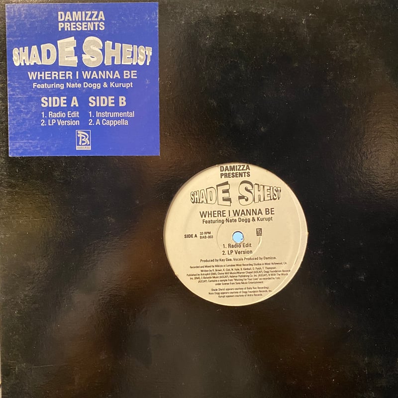 SHADE SHEIST / Where I Wanna Be (12inch) | Gori