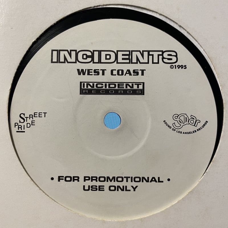 洋楽 G RAP!!INCIDENTS/INCIDENTS INCIDENTS / West Coast (12inch) | Gorilla Funk