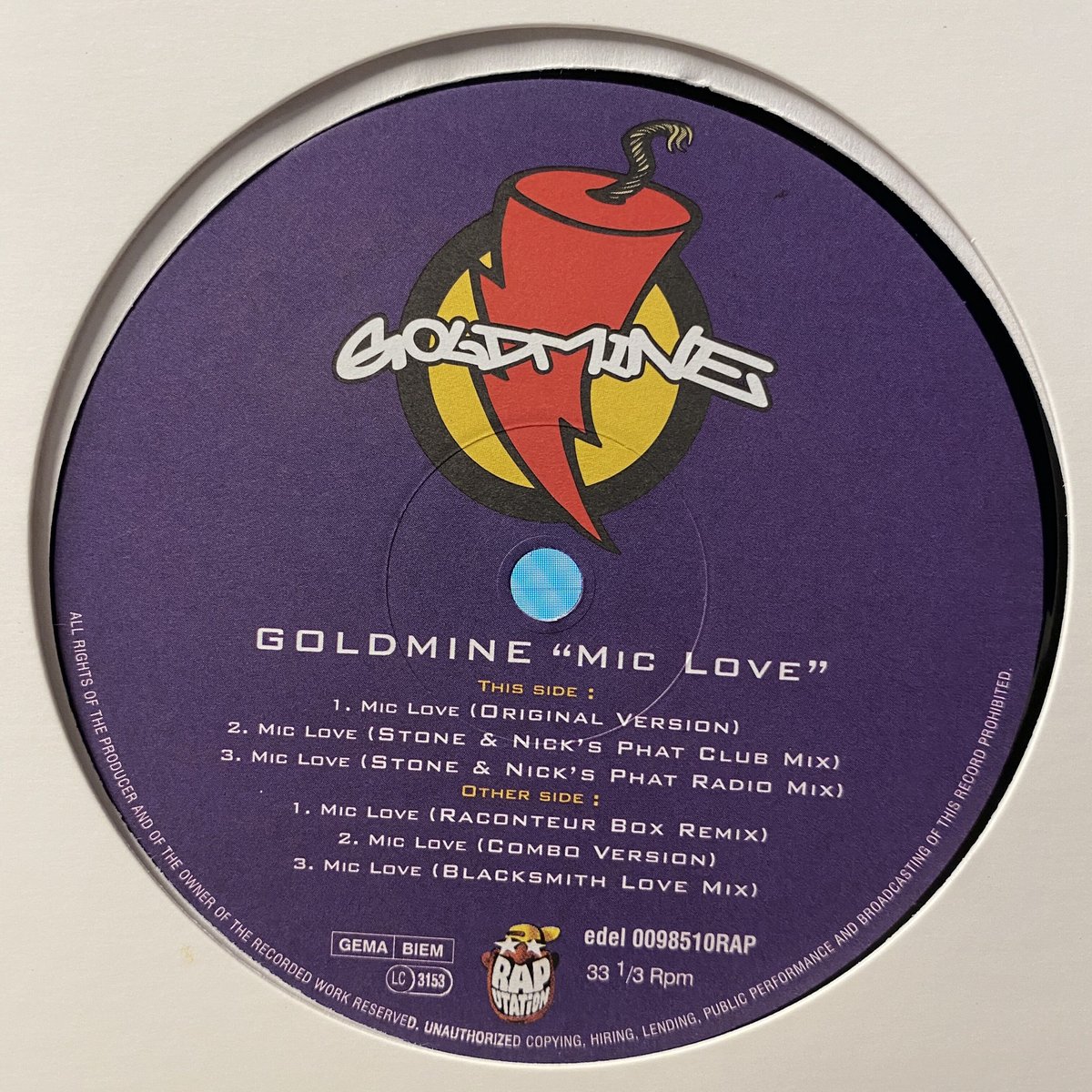 GOLDMINE / Mic Love (12inch) | Gorilla Funk Rec