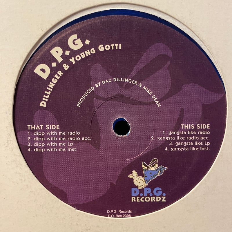 D.P.G. Dillinger & Young Gotti レコード D.P.G. / Dillinger & Young Gotti EP (12inchx2)