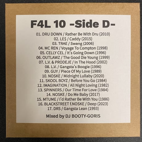 DJ BOOTY-GORIS / Funk 4 Life vol.10 (２MIXCD)