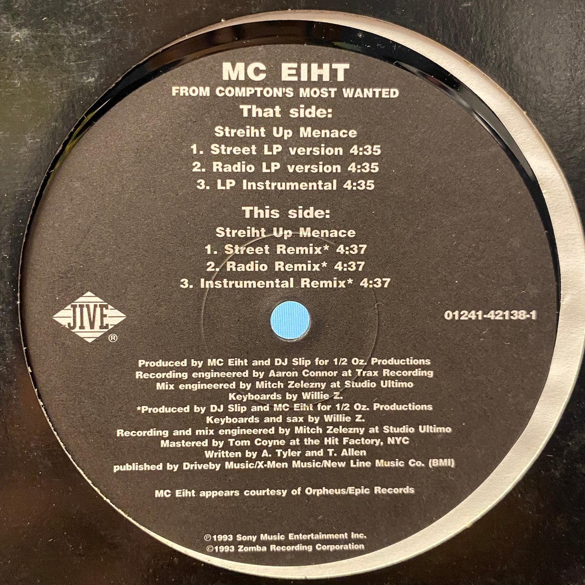 洋楽 (12\") MC Eiht - Streiht Up Menace MC Eiht - Straight Up Menace (Ost.Menace II Society) (Audio