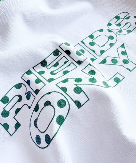 "DOT LOGO LONGSLEEVE T-SHIRT" / WHITE-GREEN