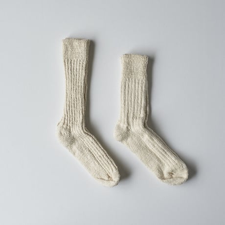 ORGANIC  GARDEN  /ガラ紡ソックス　ミドル丈 ( 写真右 )　 MENS  SIZE 25-27