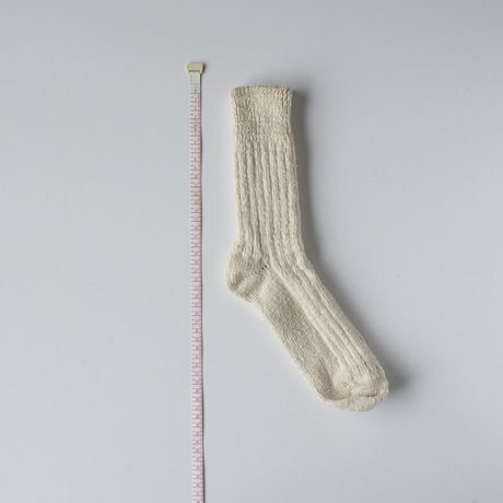 ORGANIC  GARDEN  /ガラ紡ソックス　ミドル丈 ( 写真右 )　 MENS  SIZE 25-27