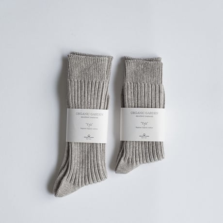 ORGANIC    GARDEN / スピーマオーガニックコットン ＆ヤク　リブソックス　 (写真右のみ )　22,5-24,5