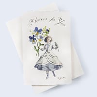 押し花カード girl 3