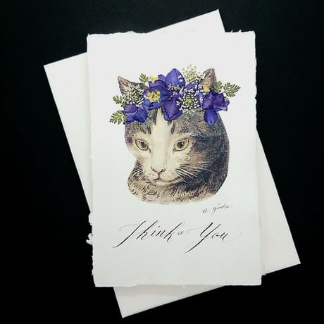 押し花カード cat 1