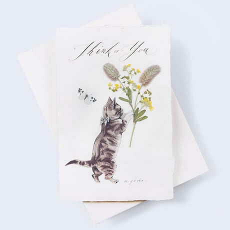 押し花カード  cat 2
