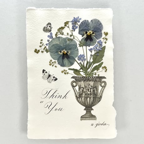 押し花カード/vase1