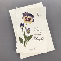 押し花カード　パンジーさん