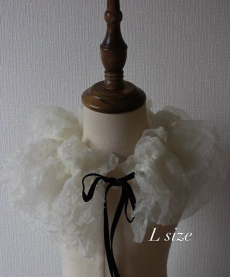 volume collar 〝all white 〟