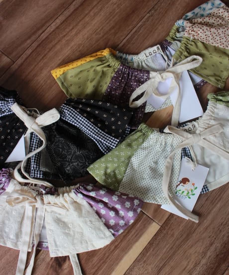 patchwork kushukushu bib  ［全4点］