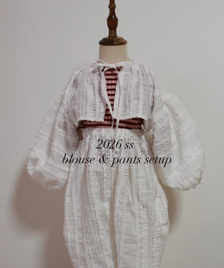 【26ss】Blanc Doux Frill Blouse & Pants