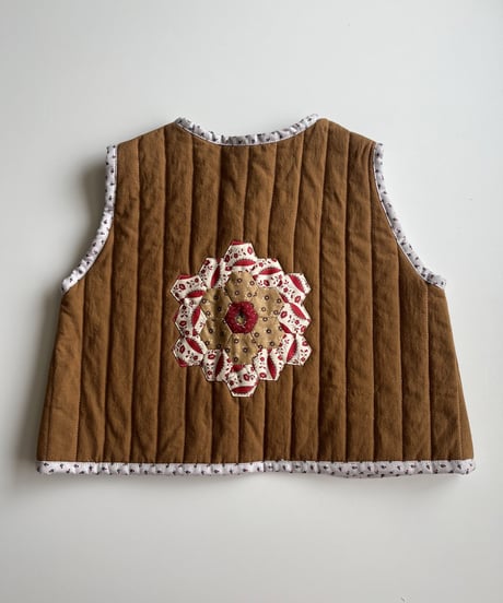 【24aw】patchwork  vest 〈100size〉